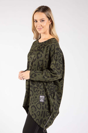 Leopard Print Oversized Top