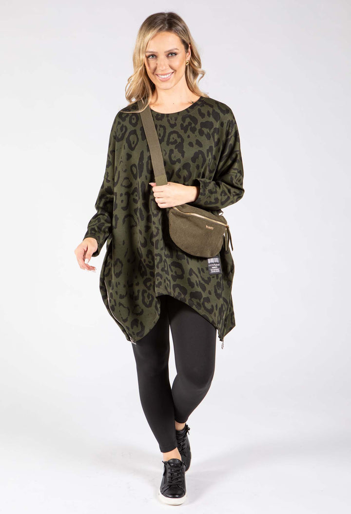 Leopard Print Oversized Top