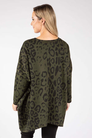Leopard Print Oversized Top