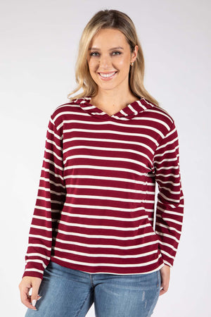 Striped Print Hoodie