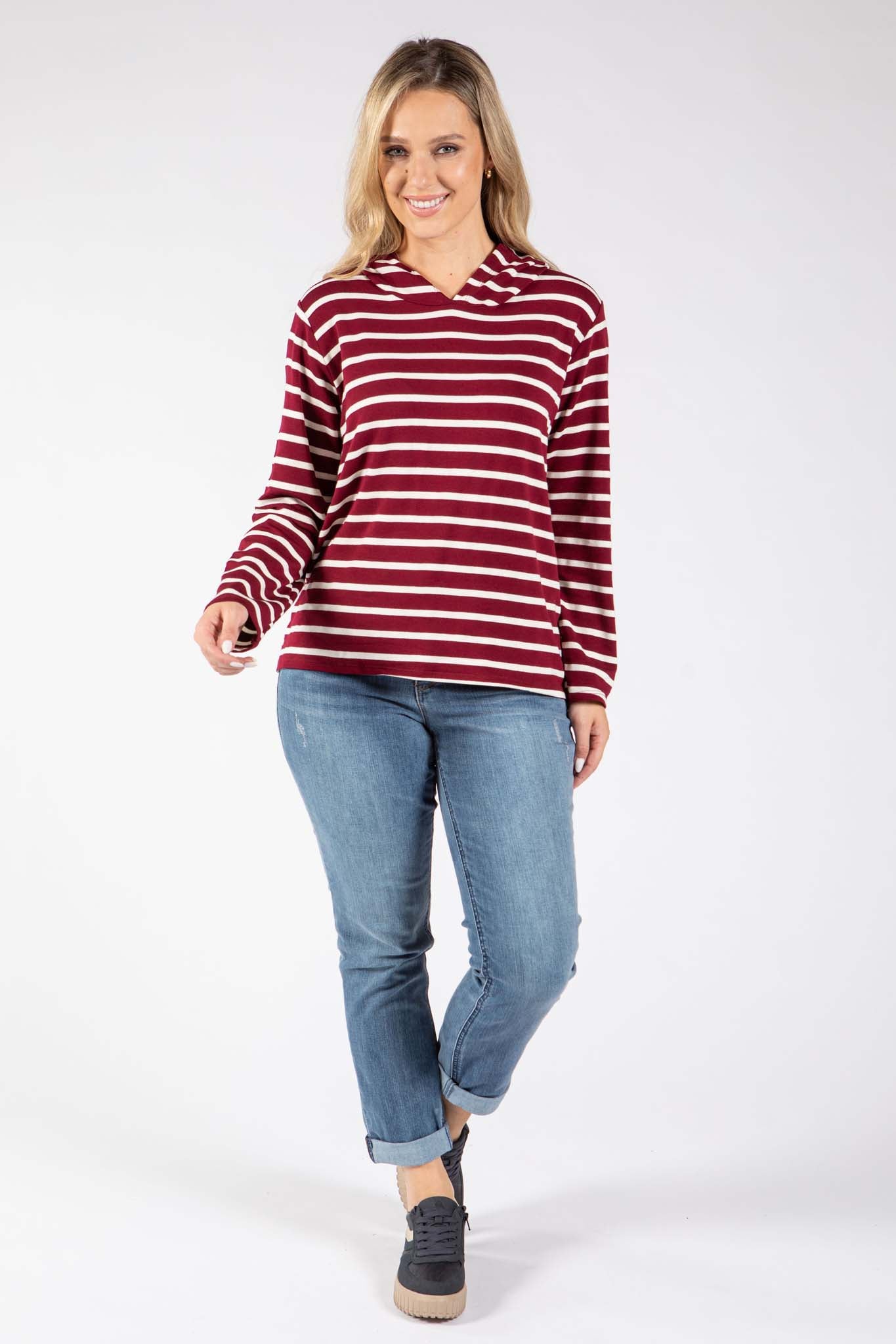 Striped Print Hoodie