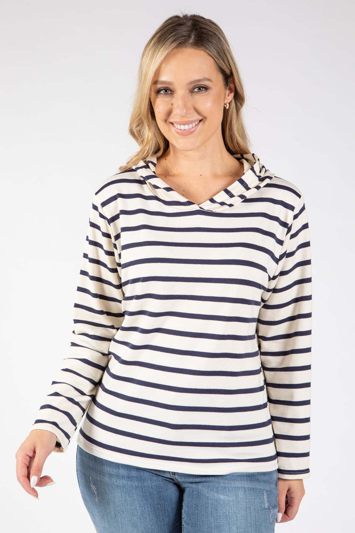 Striped Print Hoodie