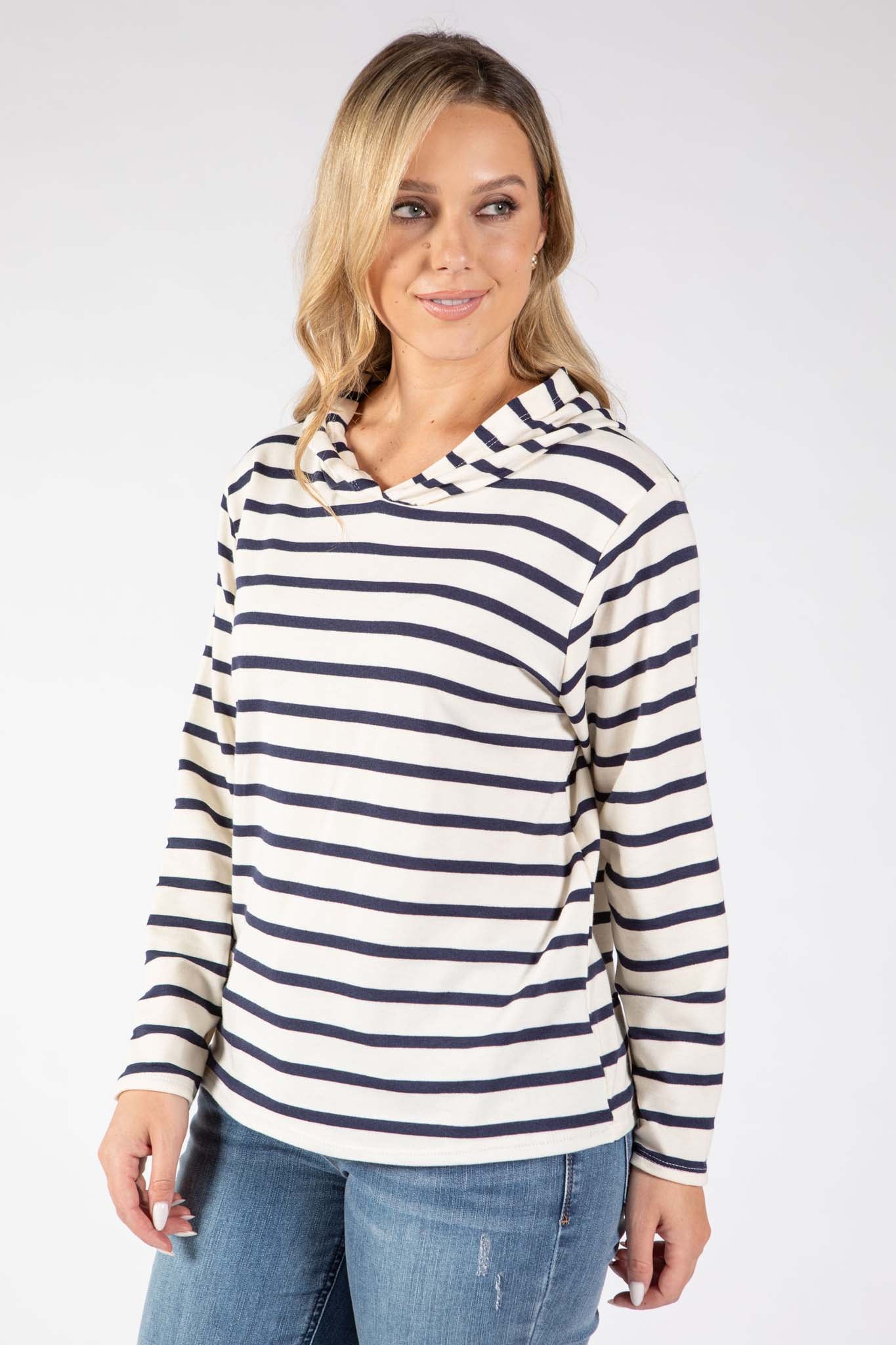 Striped Print Hoodie