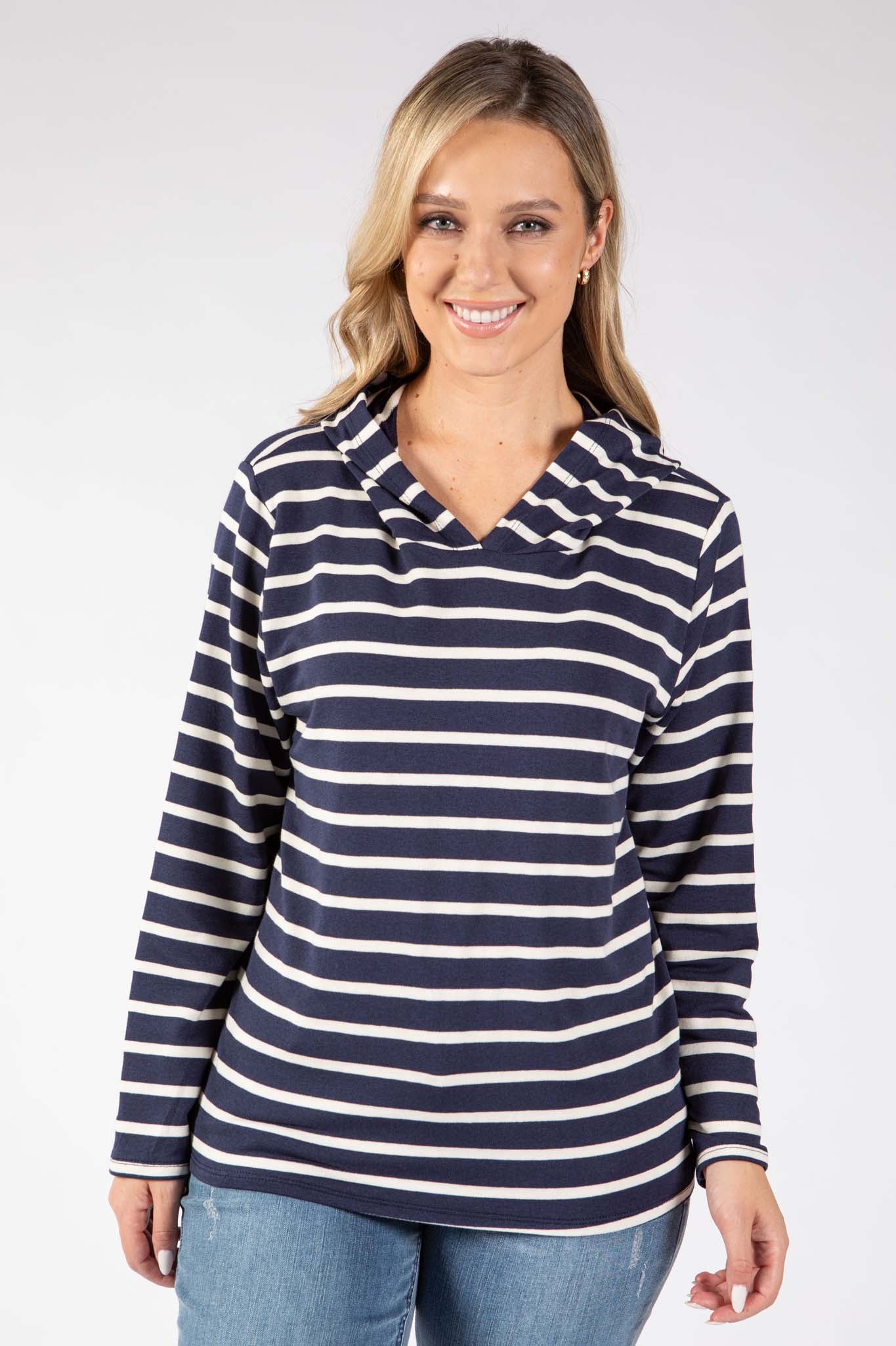Striped Print Hoodie