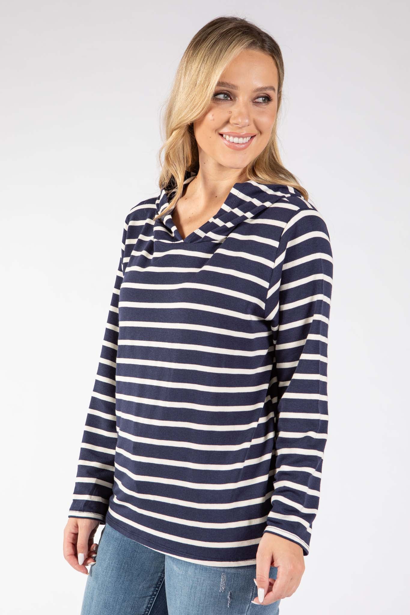Striped Print Hoodie