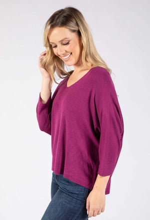 Fine Knit V-Neck Jumper