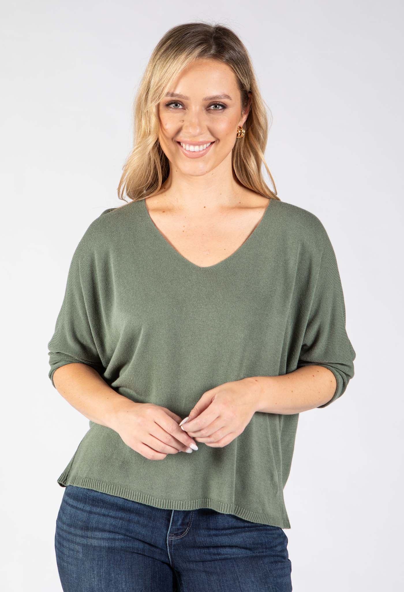 Fine Knit V-Neck Jumper