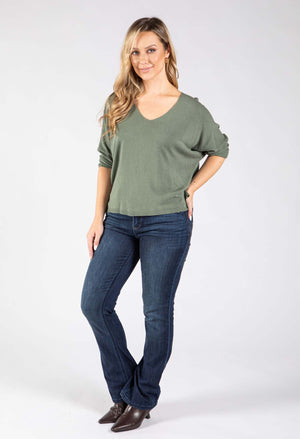 Fine Knit V-Neck Jumper