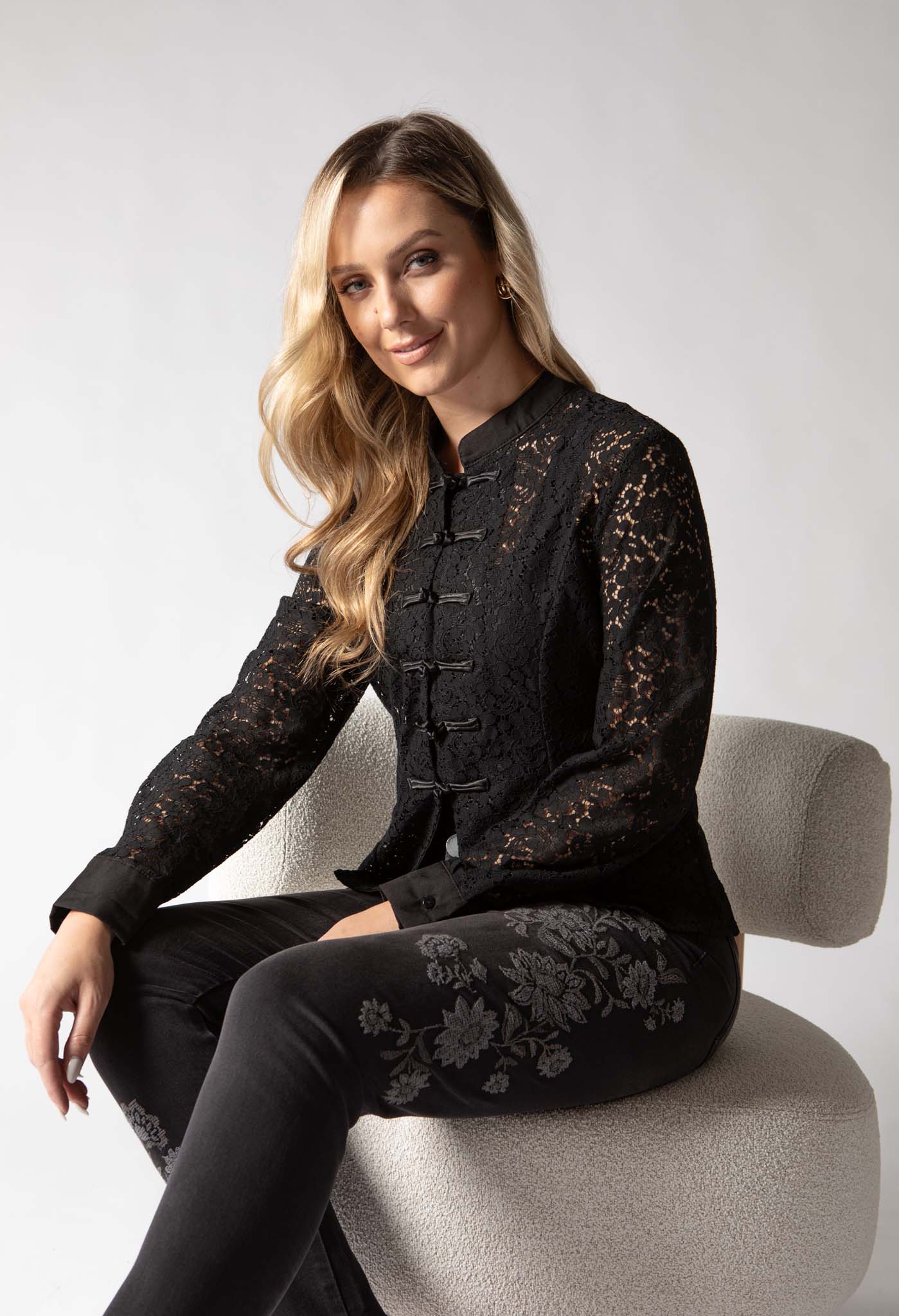 Oriental Style Lace Top