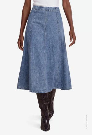 Midi Denim Skirt