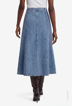 Midi Denim Skirt