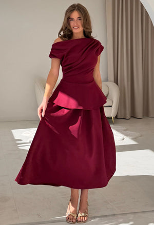 Connie Peplum Midi Dress