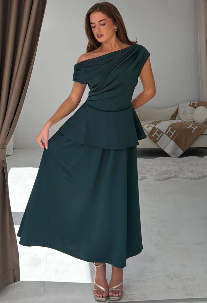 Connie Peplum Midi Dress