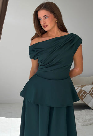 Connie Peplum Midi Dress