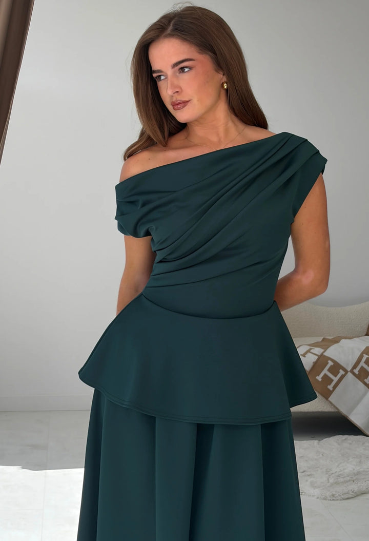 Connie Peplum Midi Dress