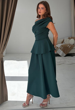 Connie Peplum Midi Dress