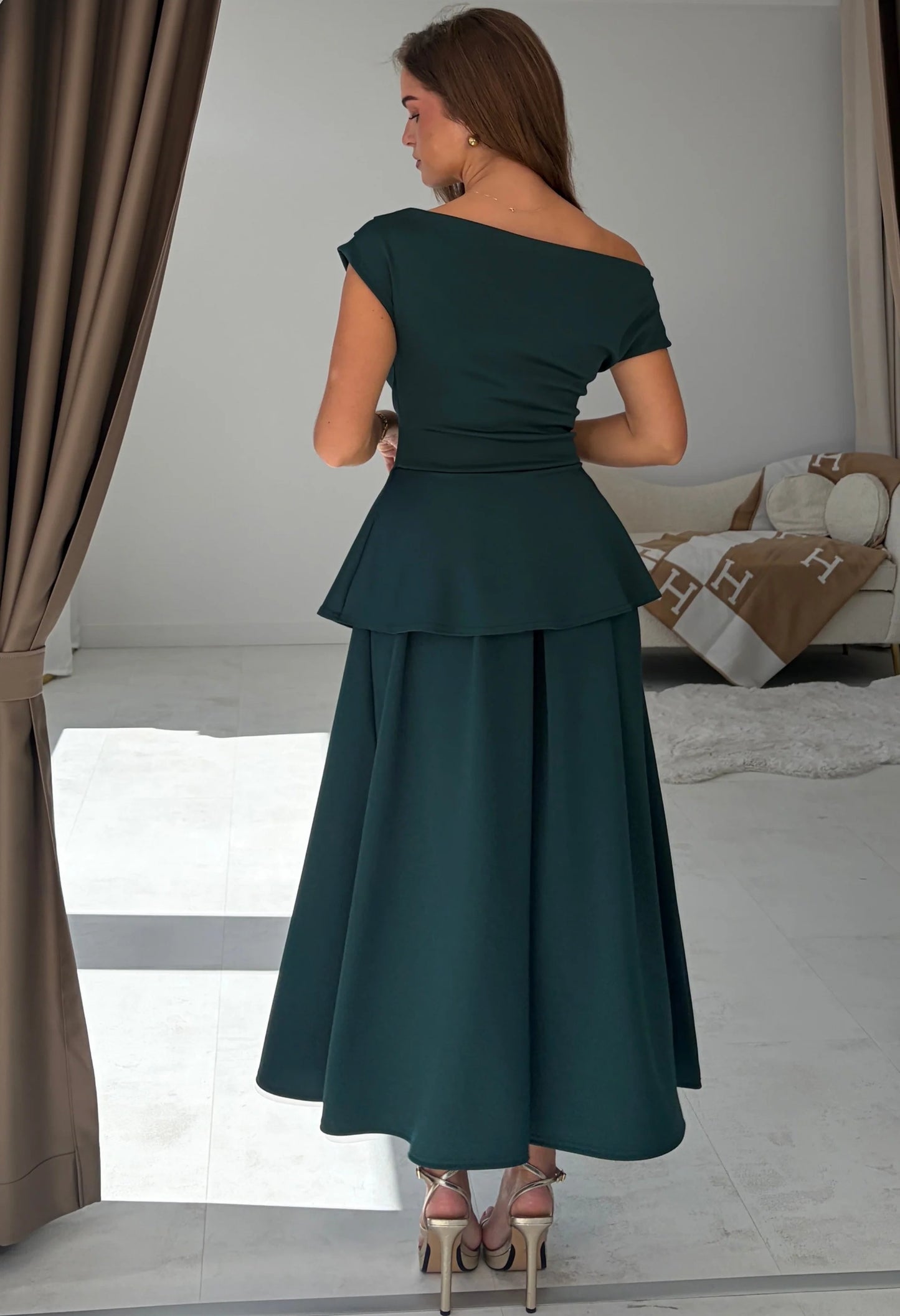 Connie Peplum Midi Dress