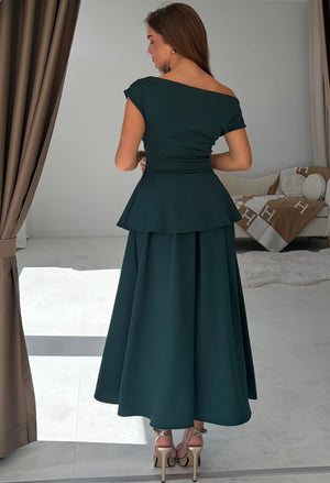 Connie Peplum Midi Dress