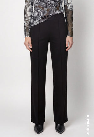 Wide Leg Pull On Trousers