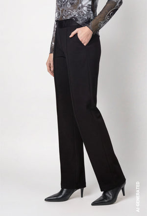 Wide Leg Pull On Trousers