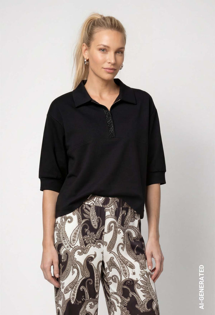 Rhinestone Detail Top