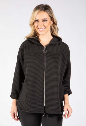 Ribbed Zip-Up Jacket