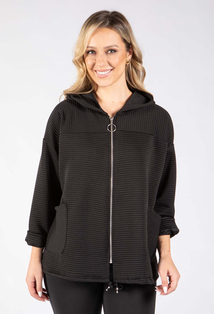Ribbed Zip-Up Jacket