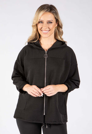 Ribbed Zip-Up Jacket