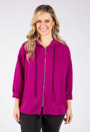 Ribbed Zip-Up Jacket