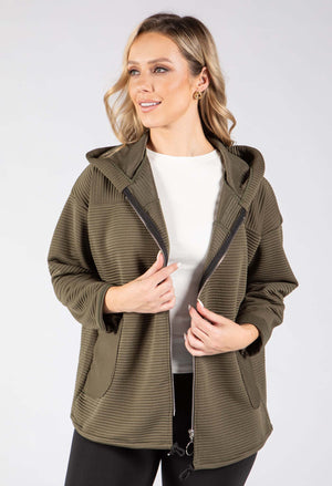Ribbed Zip-Up Jacket