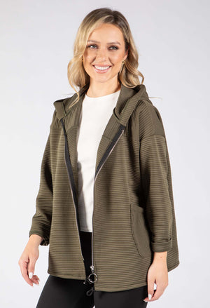 Ribbed Zip-Up Jacket