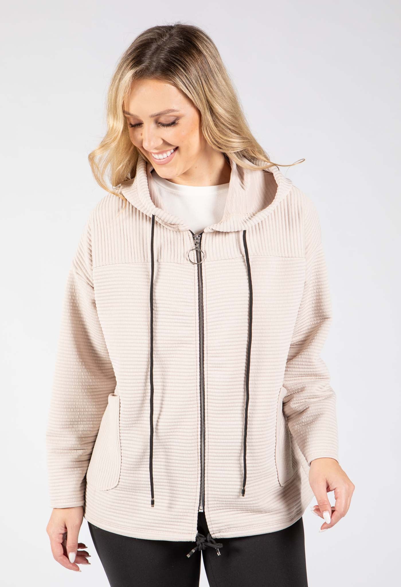 Ribbed Zip-Up Jacket