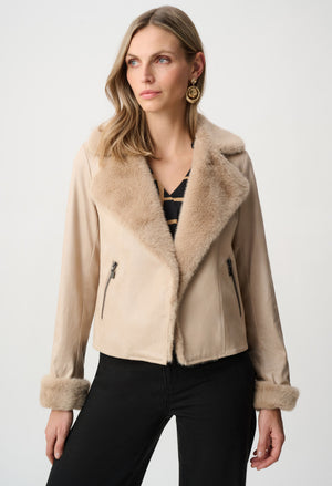 Foiled Faux Suede Jacket