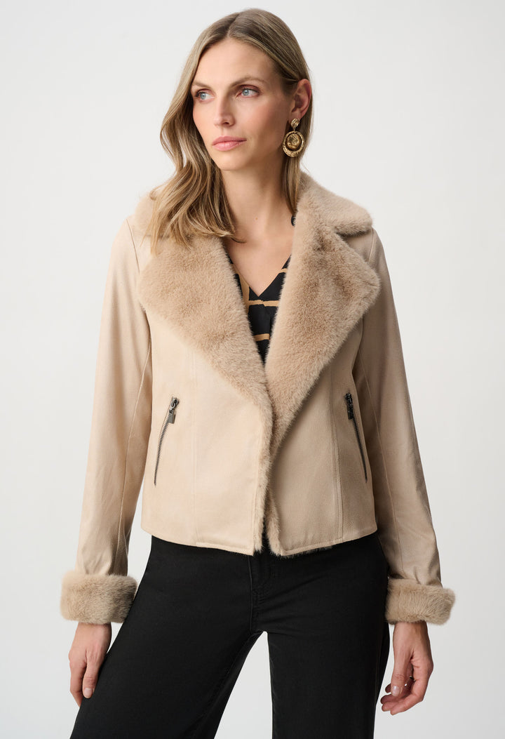 Foiled Faux Suede Jacket