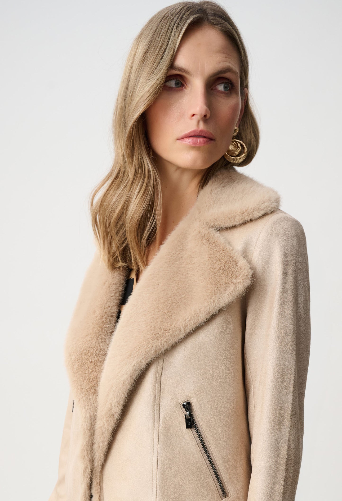 Foiled Faux Suede Jacket