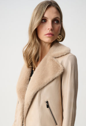 Foiled Faux Suede Jacket