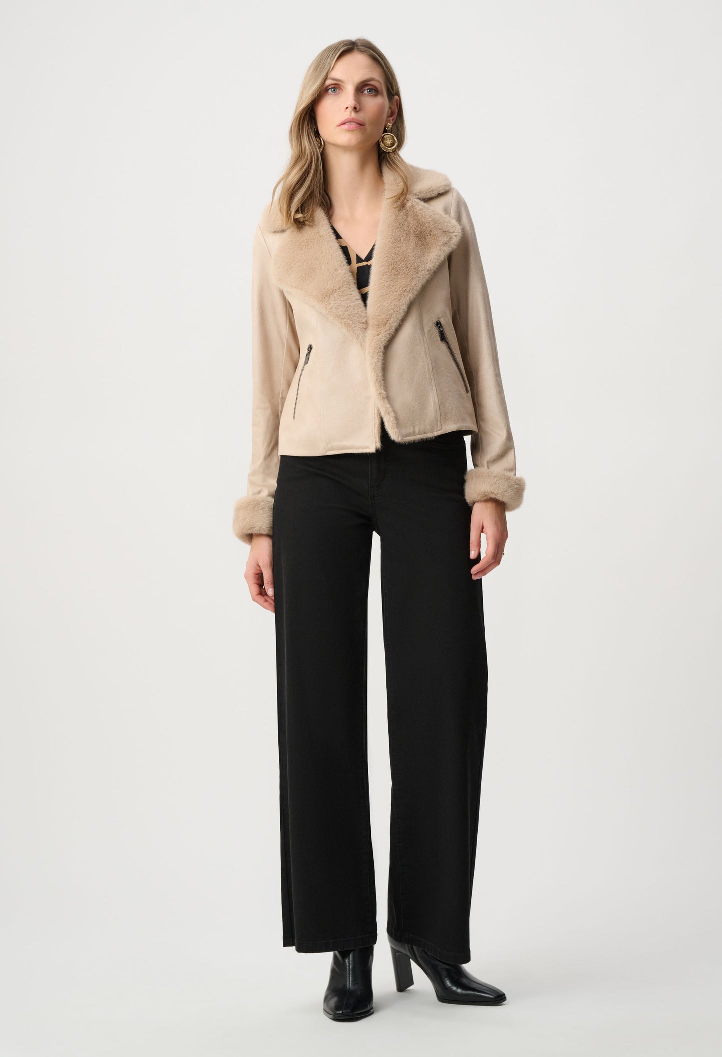Foiled Faux Suede Jacket