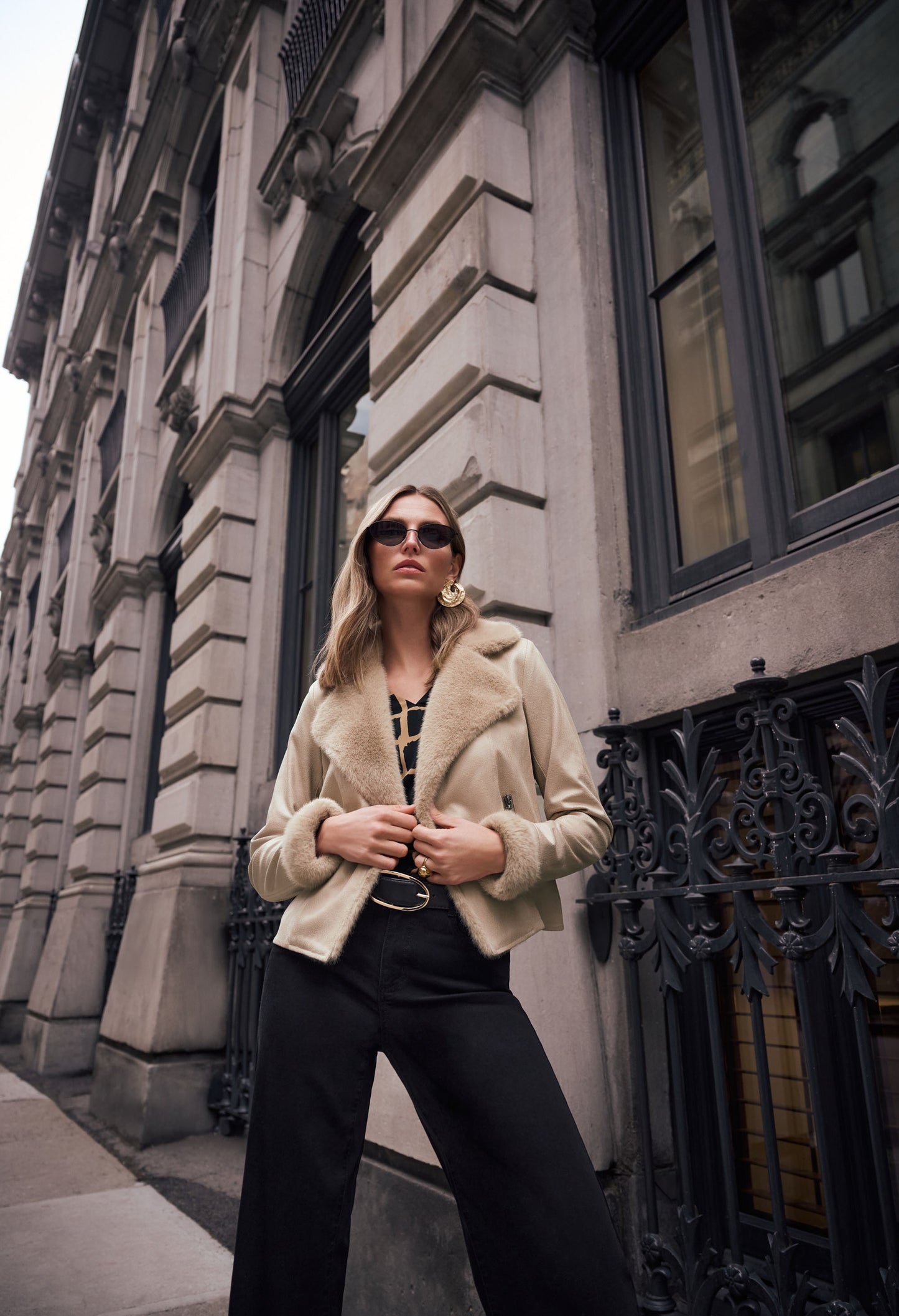 Foiled Faux Suede Jacket