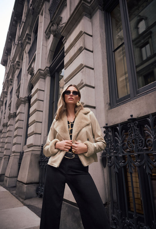 Foiled Faux Suede Jacket