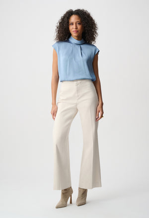 Cap Sleeve High Neck Blouse