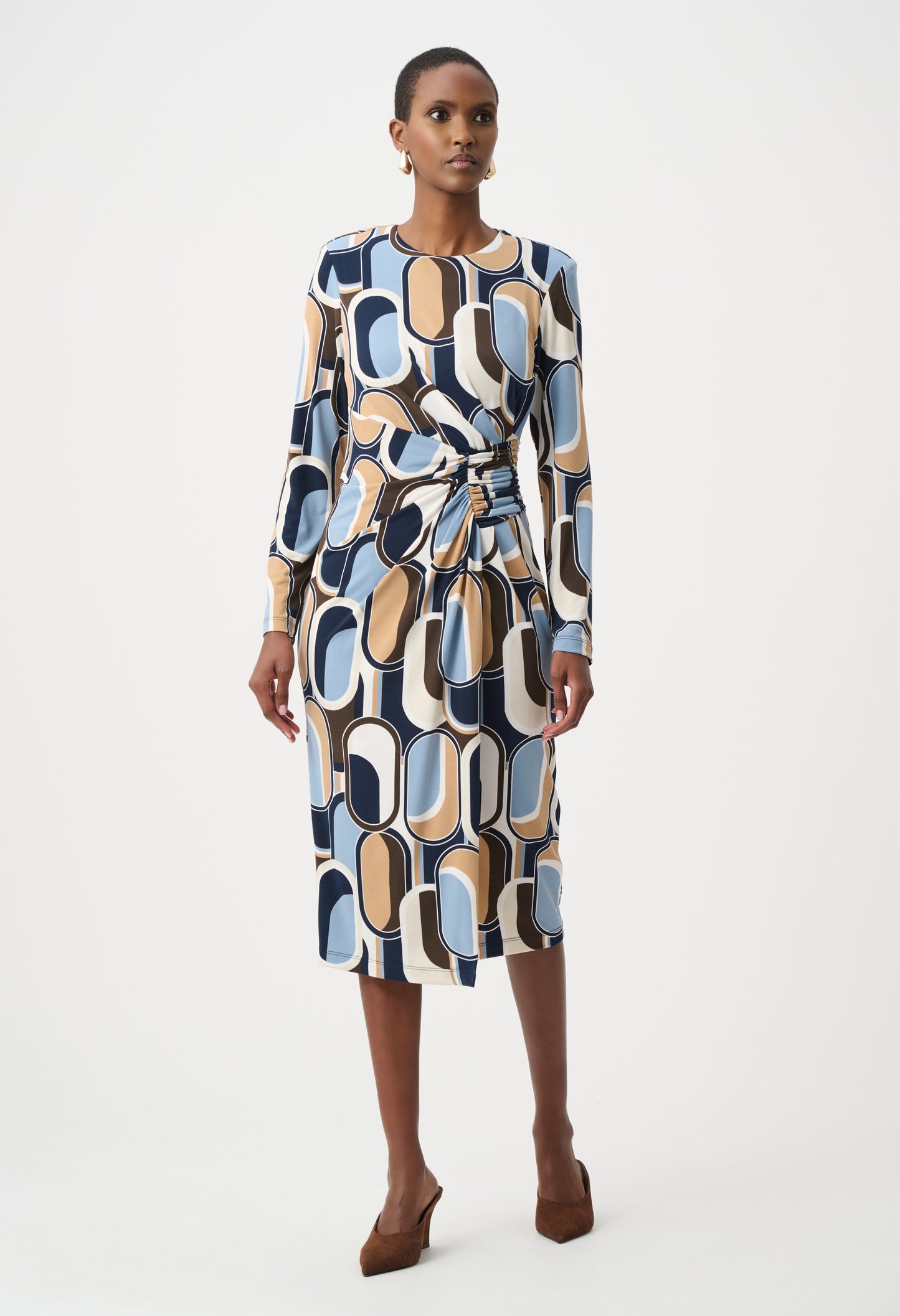Knee-length Wrap Dress