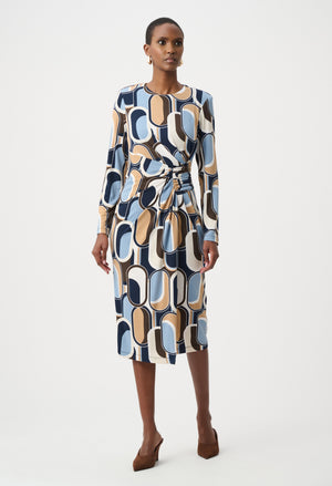 Knee-length Wrap Dress
