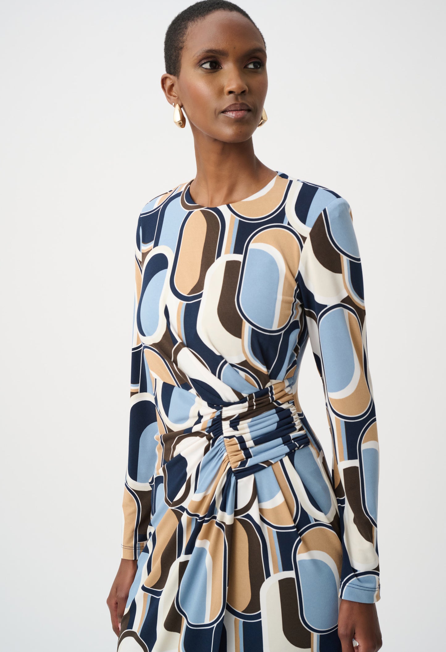 Knee-length Wrap Dress