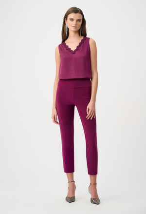 Lace Trim V-Neck Top