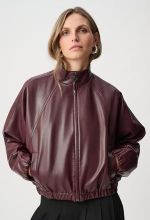 Mock-neck Bomber Jacket