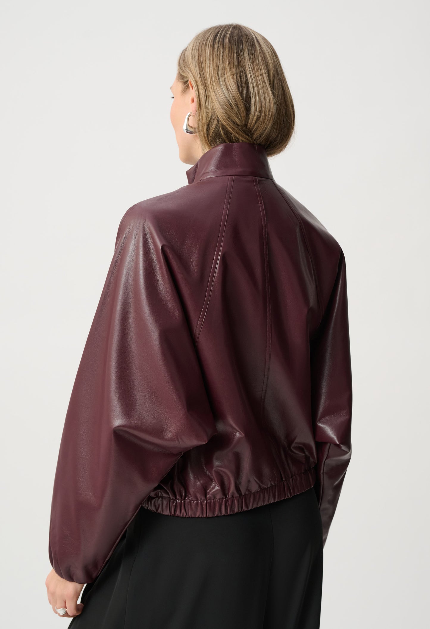 Mock-neck Bomber Jacket