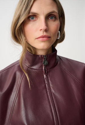 Mock-neck Bomber Jacket