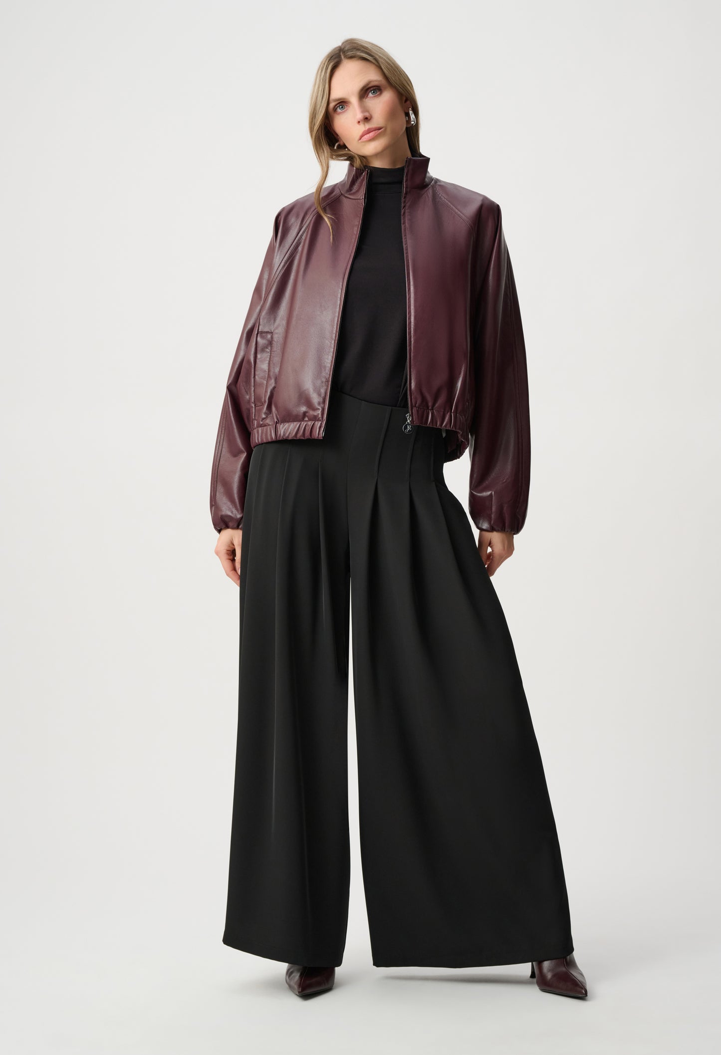 Mock-neck Bomber Jacket