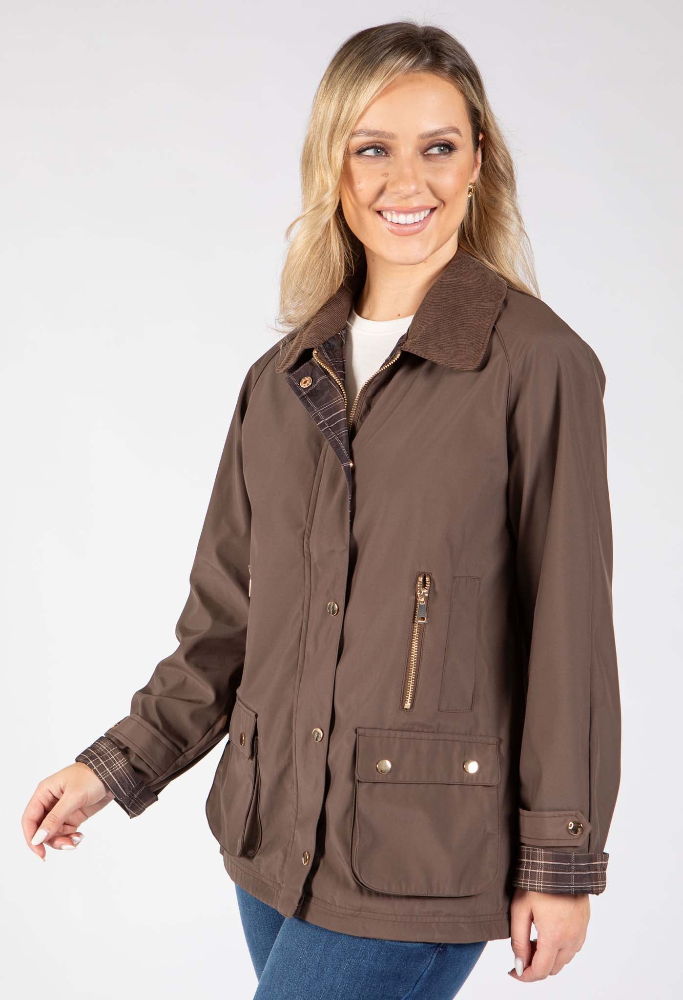 Corduroy Trim Jacket
