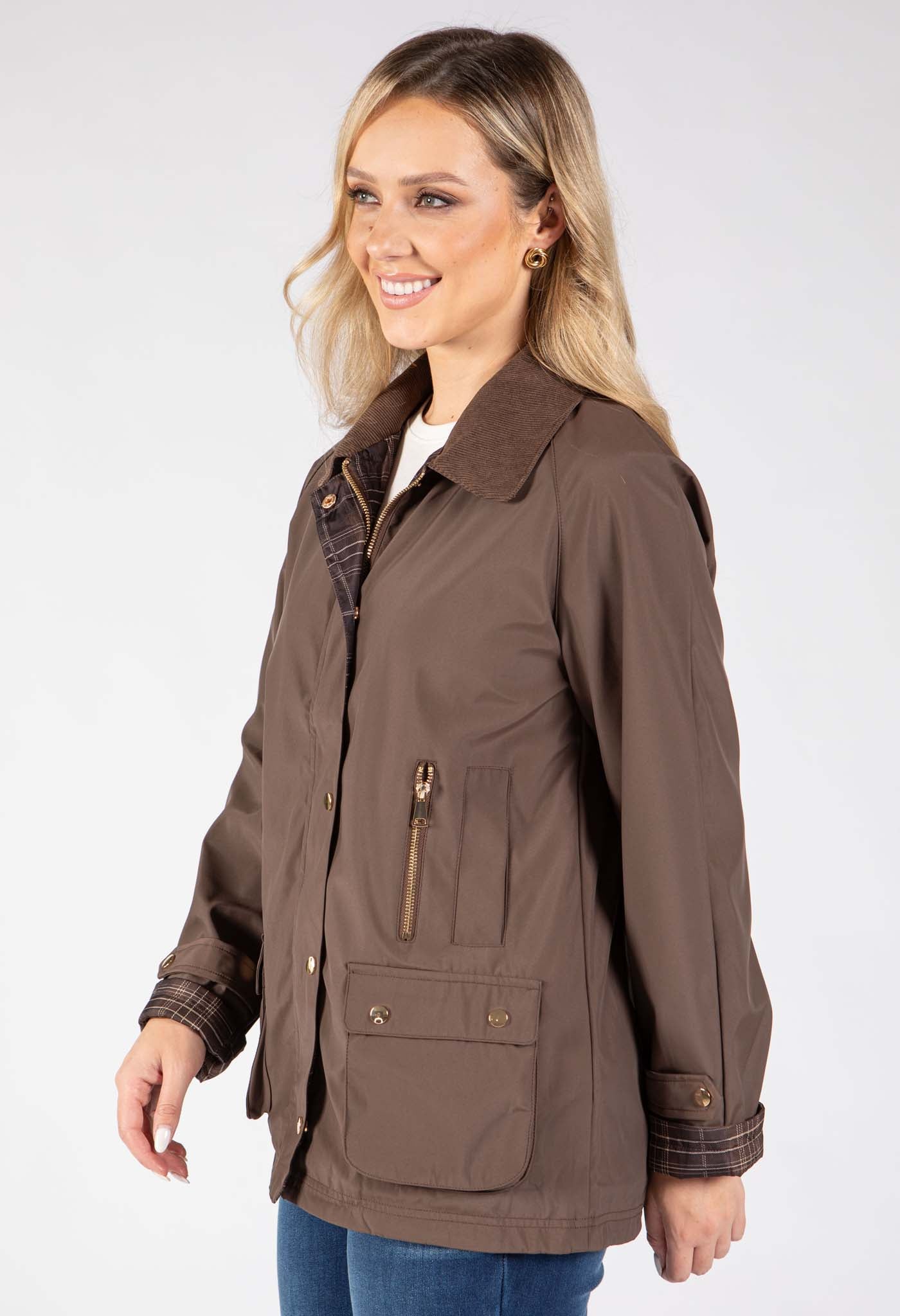 Corduroy Trim Jacket